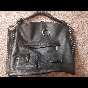 BCBG Max Azria black tote hobo bag.