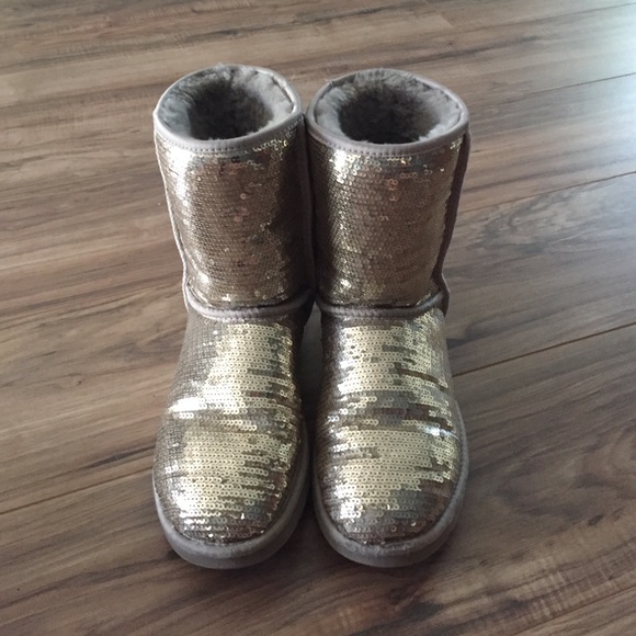 Gold Sequin Uggs