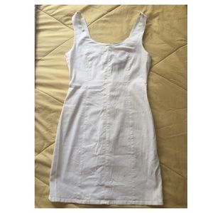 H&M White Stretch Denim Dress