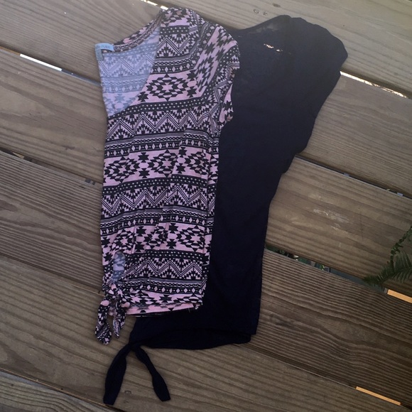 Bundle of 2 Charlotte Russe Tie Tops