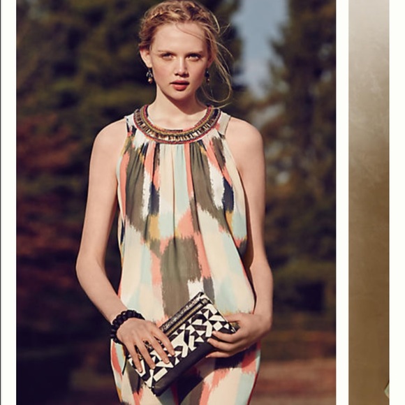 Jeweled Brushstrokes shift dress