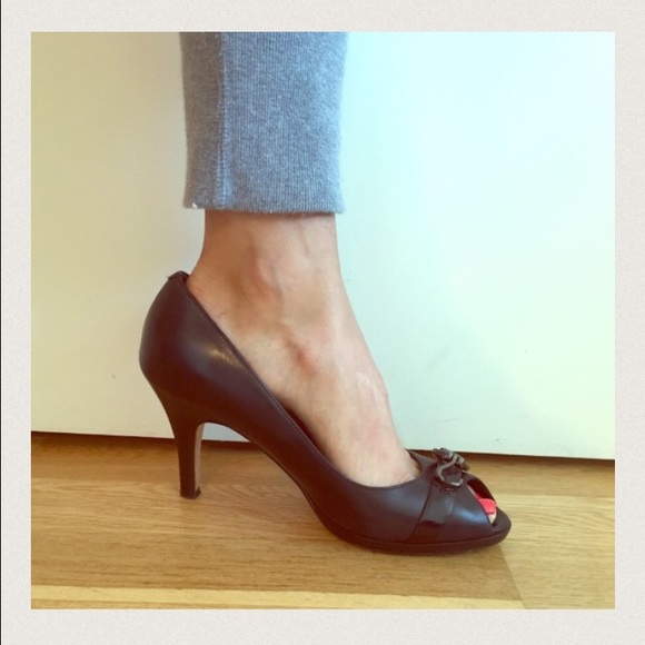 Cole Haan peep toe pumps with Nike Air technology