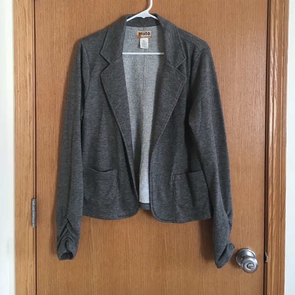 Gray Long Sleeve Blazer