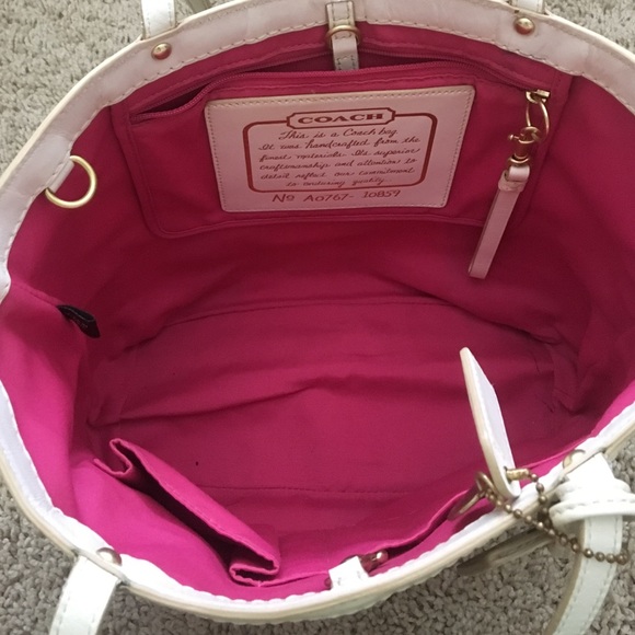 Coach Stripe Colorful Shoulder Tote - Picture 3 of 3