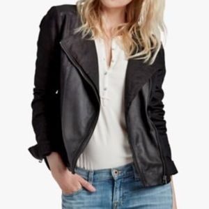 Lucky Brand Mixed Moto Jacket