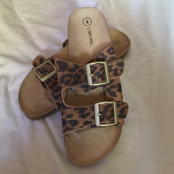 Leopard print "Birkenstock" sandals