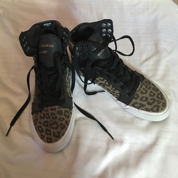 Leopard print supra high tops