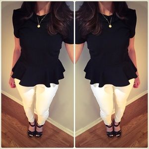 Topshop Peplum Top
