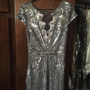 Gatsby silver cocktail dress