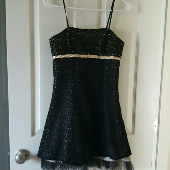 Black and gold party dress