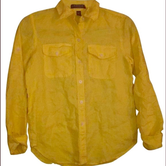 Lauren Ralph Lauren Yellow Button Up