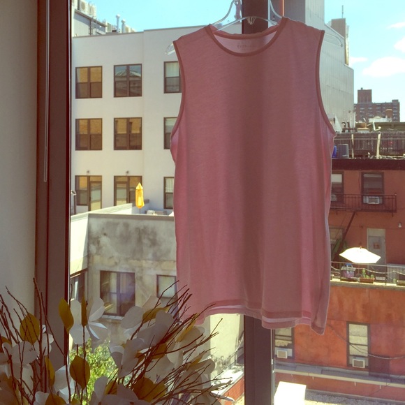 Rose pink muscle tank
