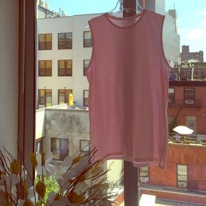 Rose pink muscle tank