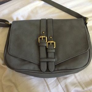 gray crossbody purse