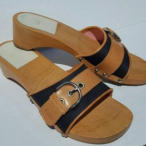 Coach Wooden Slide Sandals