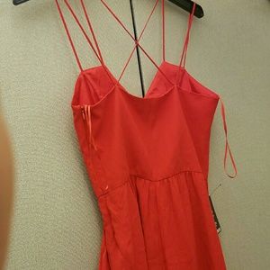 Express red romper. Size 8