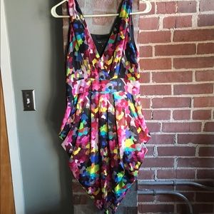 BCBG Max Azria Multi-Color Draped Sheath Dress 4