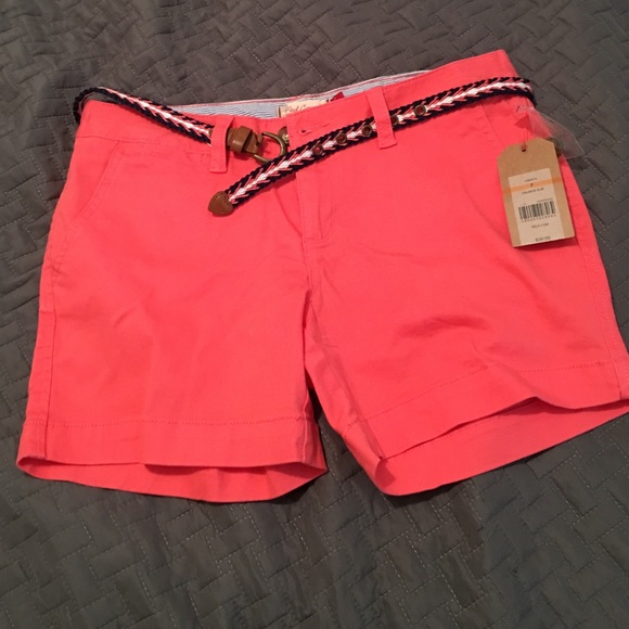 Salmon Shorts with Belt