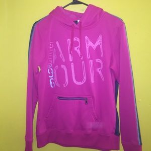 pink under armour sweatshirt