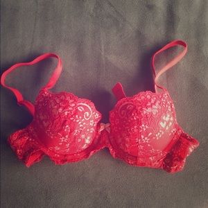 Sexy red lacy Victoria's Secret Bra