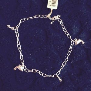 A 925 Sterling Silver Dolphin anklet