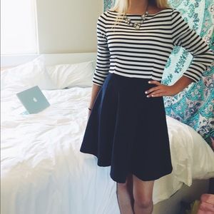 Kate Spade navy and white stripe dress