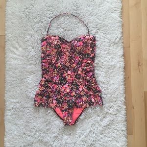 Floral one-piece swimsuit
