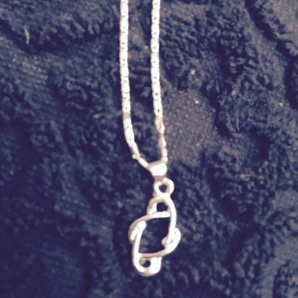 A 925 Sterling Silver Infinity Chsrm and chain