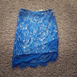 Asymmetrical Lace Skirt