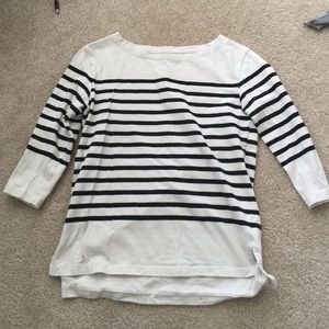 Bateau Neck Stripe Nautical Top