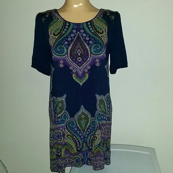 cha cha vente Dresses & Skirts - 💜Cha Cha Vente blue purple design dress