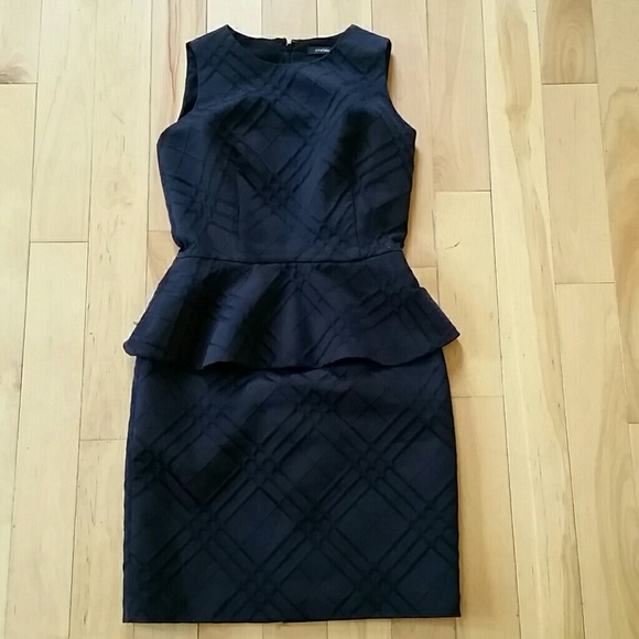 Cynthia Steffe Black Peplum Cocktail Dress 0