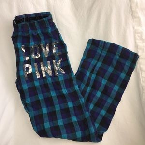 VS PINK Plaid Sweatpants