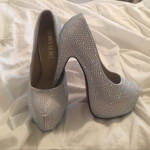 Rhinestoned heels Louboutin look alike