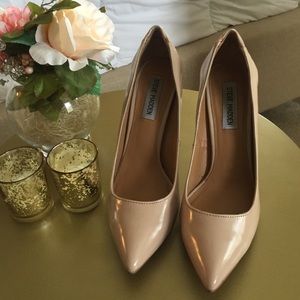 Nude Patent Leather Pumps