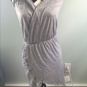 Gray tassel dress