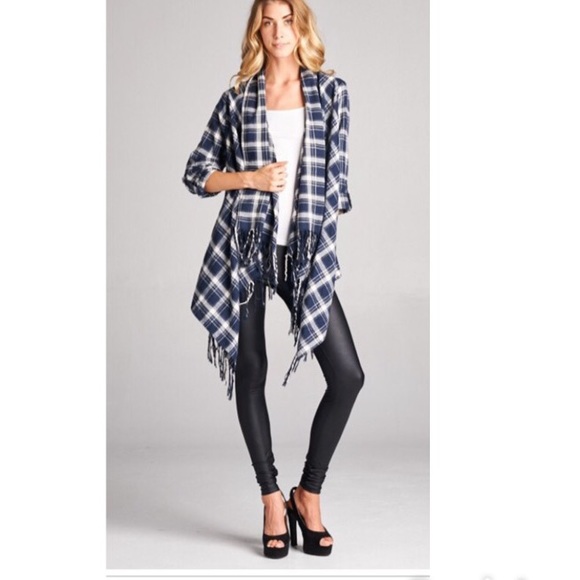 Plaid open loose fit cardigan LOWEST PRICE SALE - Picture 2 of 4
