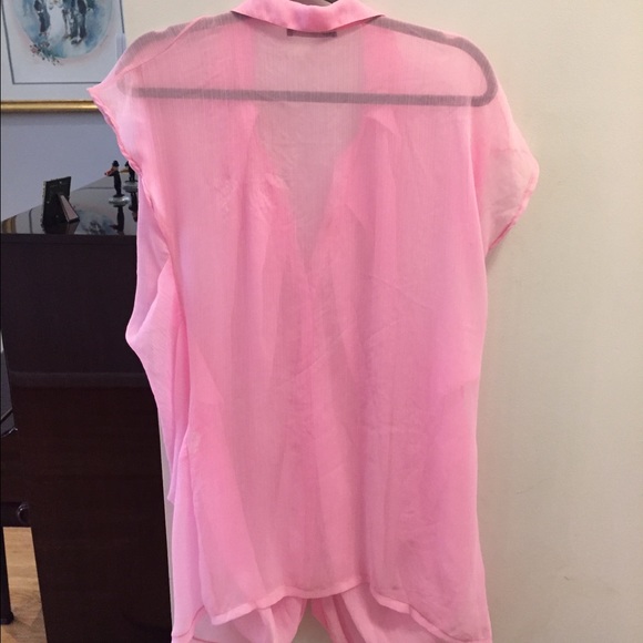 Pink Button Down Blouse - Picture 2 of 4