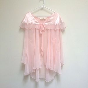 vtg vintage sheer pink Victoria's Secret robe