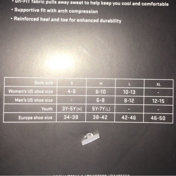 🌈SALE Nike Dri-fit Crew Socks (3P) - Picture 2 of 2