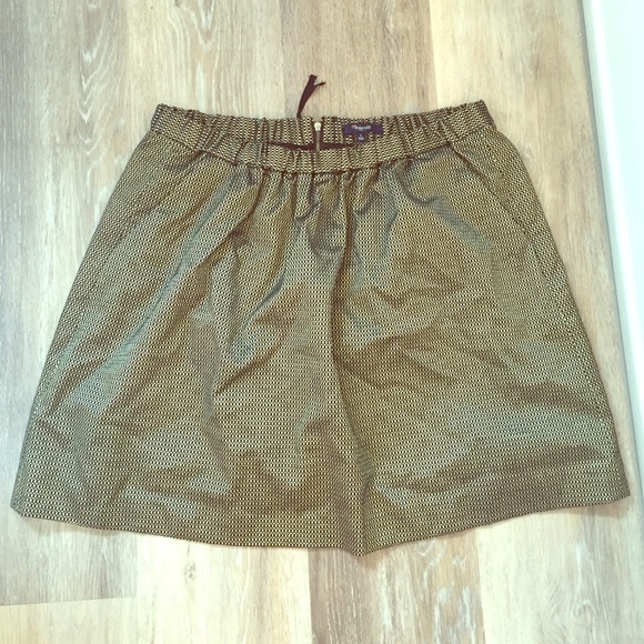 Black and gold madewell skirt