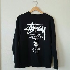 Stussy Black Crew Neck