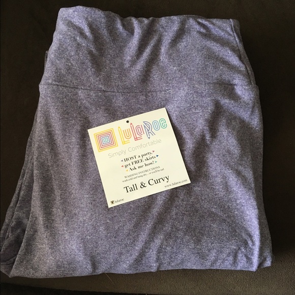 LuLaRoe TC Heathered Purple Leggings