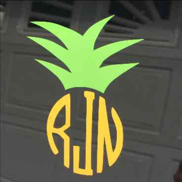 Mini Pineapple Monogram Decal - Picture 1 of 1