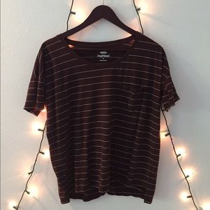 Maroon striped shirt