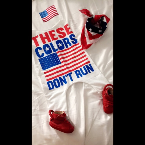 Baby harem romper "these colors don't run"6 month