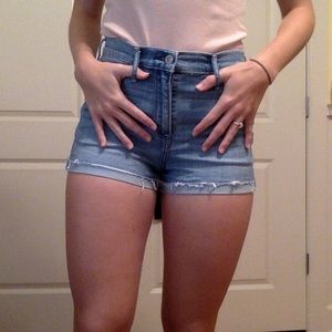 High Waisted Denim Short