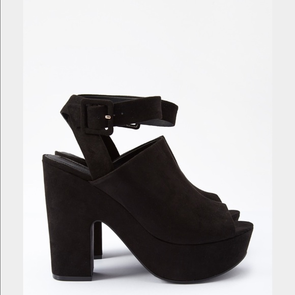 New Faux Suede Platform Sandal