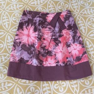Anthropologie Elevenses Tie Dye Floral Skirt