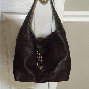 Dooney & Bourke Leather Logo Lock Bag